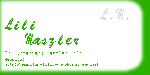 lili maszler business card